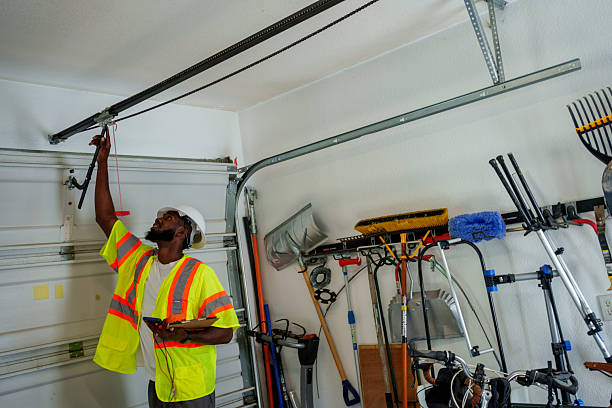 Professional Garage Door Panel Replacement technician working in Franklin Square, NY